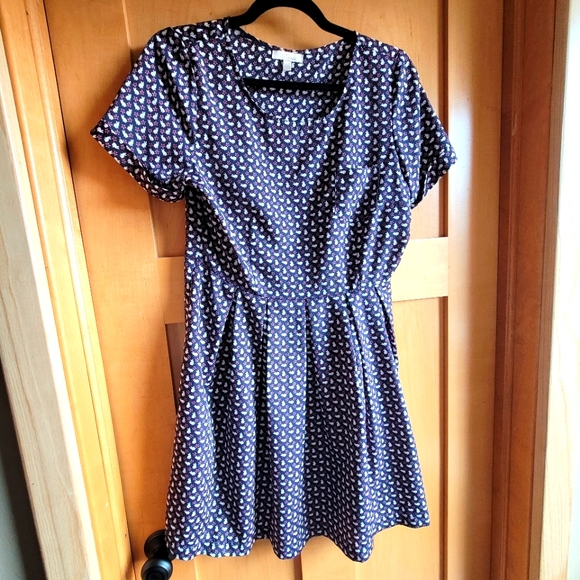 Modcloth Monteau Mini Skater Blue Animal Print Dress - Picture 4 of 11